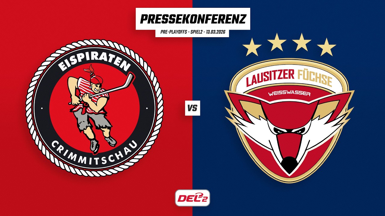 Pressekonferenz Pre-Playoff-Spiel 2 | DEL2 | Eispiraten Crimmitschau - Lausitzer Füchse