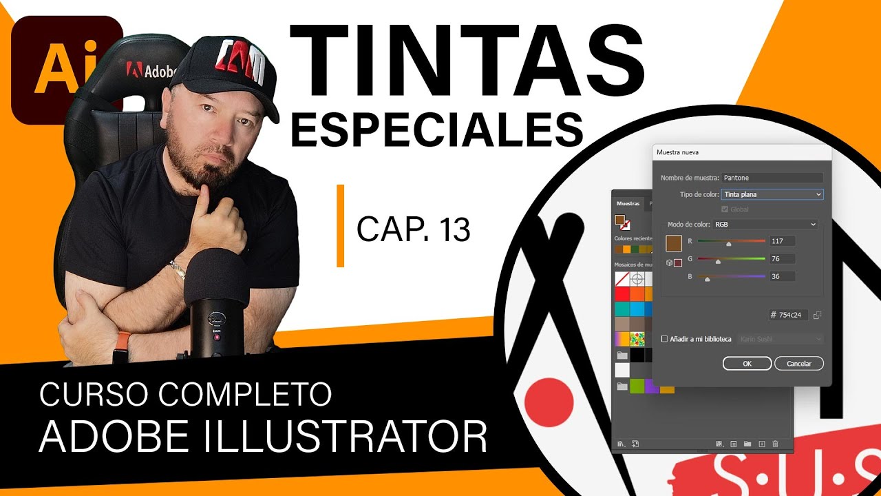 ILLUSTRATOR  - Tintas Especiales - Ep. 13 - Tutorial Illustrator