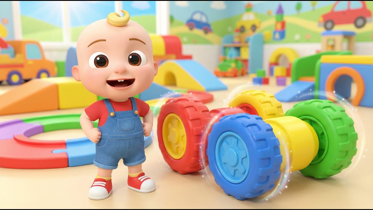 Lalu’s Busy Wheels Go Round | Fun Toddler Vehicle Song