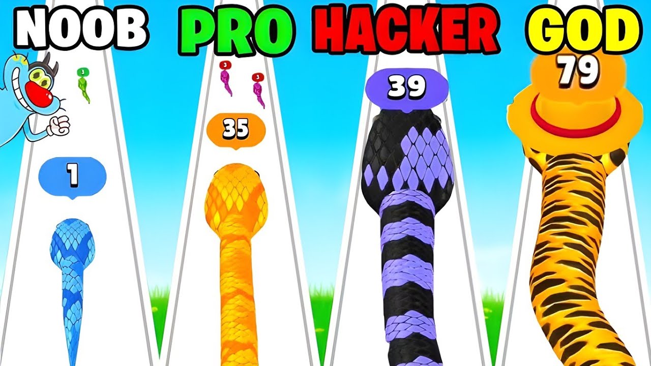 Snake Clash Run 3D 🐍 | Merge Puzzle Running Game Gameplay