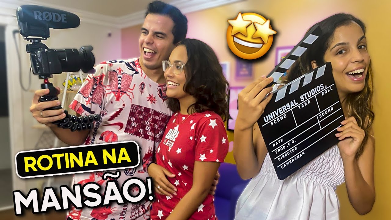 NOSSA ROTINA DE GRAVAÇÃO NA MANSÃO COM RAFA E LUIZ  (DEU TUDO ERRADO)