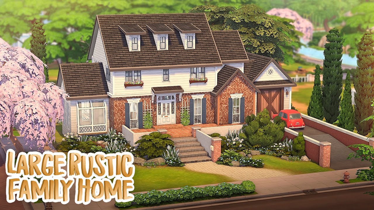 Large Rustic Family Home for 5 Sims ❤️ | The Sims 4 Speed Build