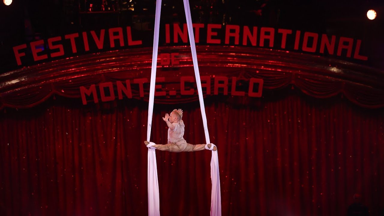 47th Monte Carlo international circus festival 2025, Alan Silva bronze clown award. Aerial silks. 
