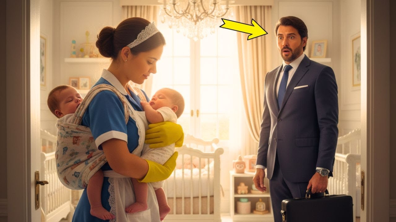 ¡EL MILLONARIO VIO A SU EMPLEADA CARGANDO A SUS HIJOS GEMELOS Y LO INCREÍBLE SUCEDE!