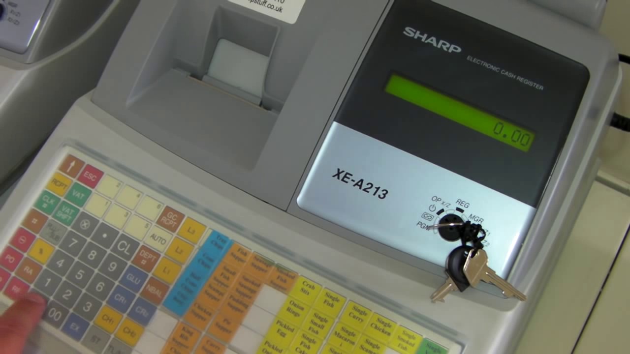 Sharp XE-A213 Cash Register Instructions: How To Program The Time & Date