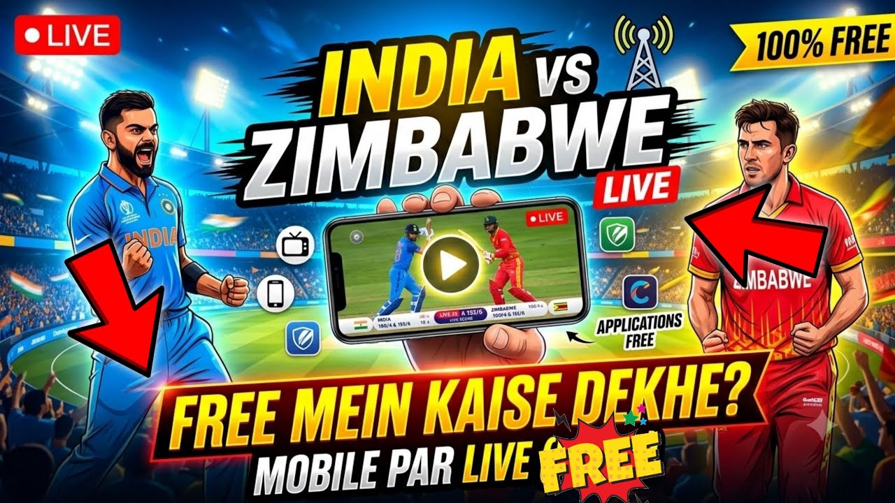 India vs Zimbabwe T20 2026 Live Telecast Channel List | How to Watch IND vs ZIM T20 Live