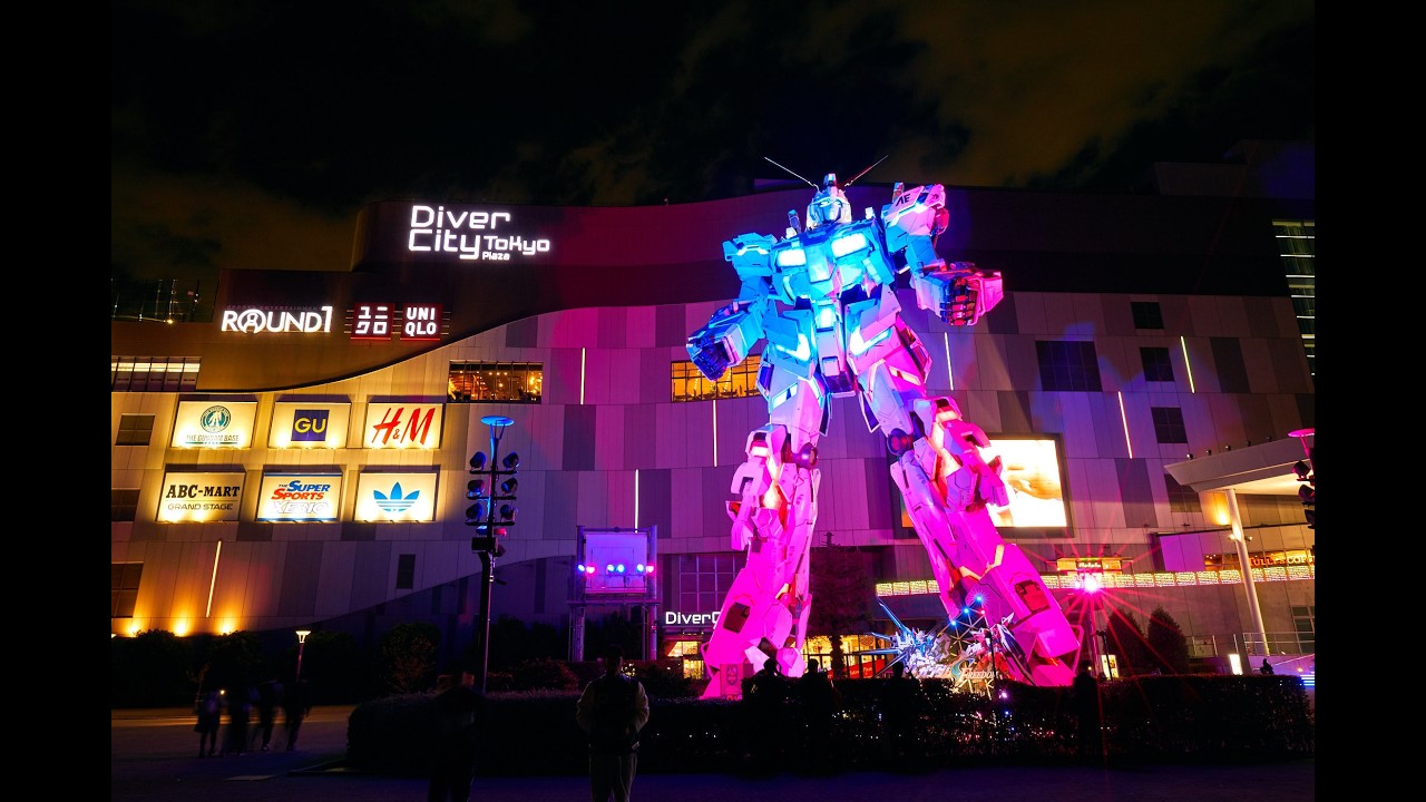Odaiba Tokyo Night Show | Unicorn Gundam Light Show 2025