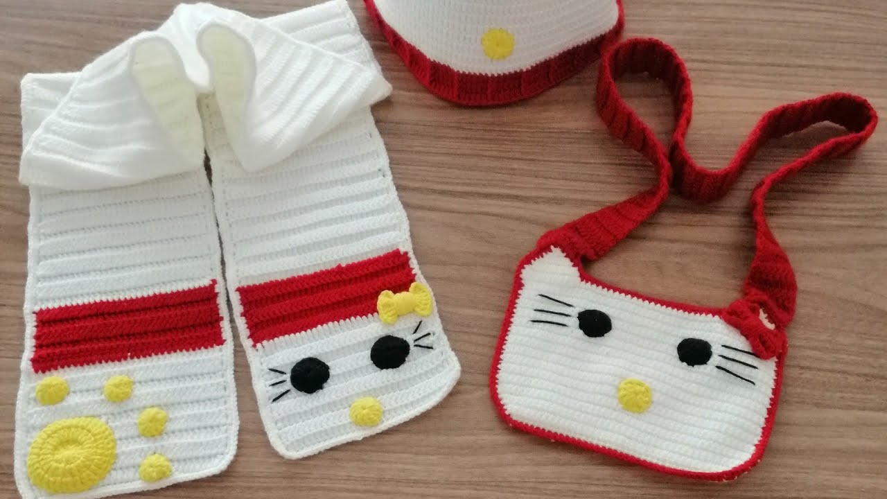 1günde biten çocuk şal yapılışı #şal #şal yapımı #şal tarifi #hello kitty