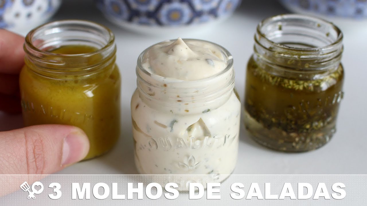 3 MOLHOS DE SALADA SUPER FÁCEIS - RECEITAS QUE AMO