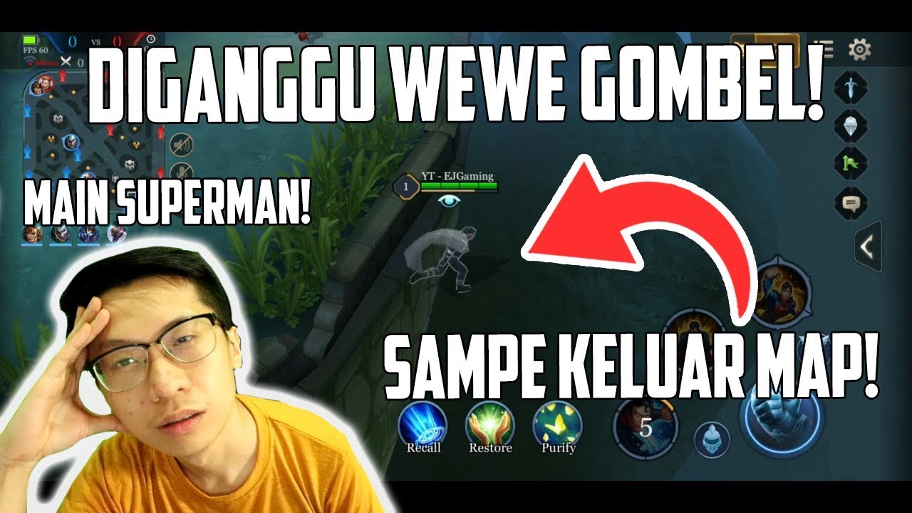 Main AOV pake Superman diganggu WEWE GOMBEL BENERAN SAMPE KELUAR MAP!