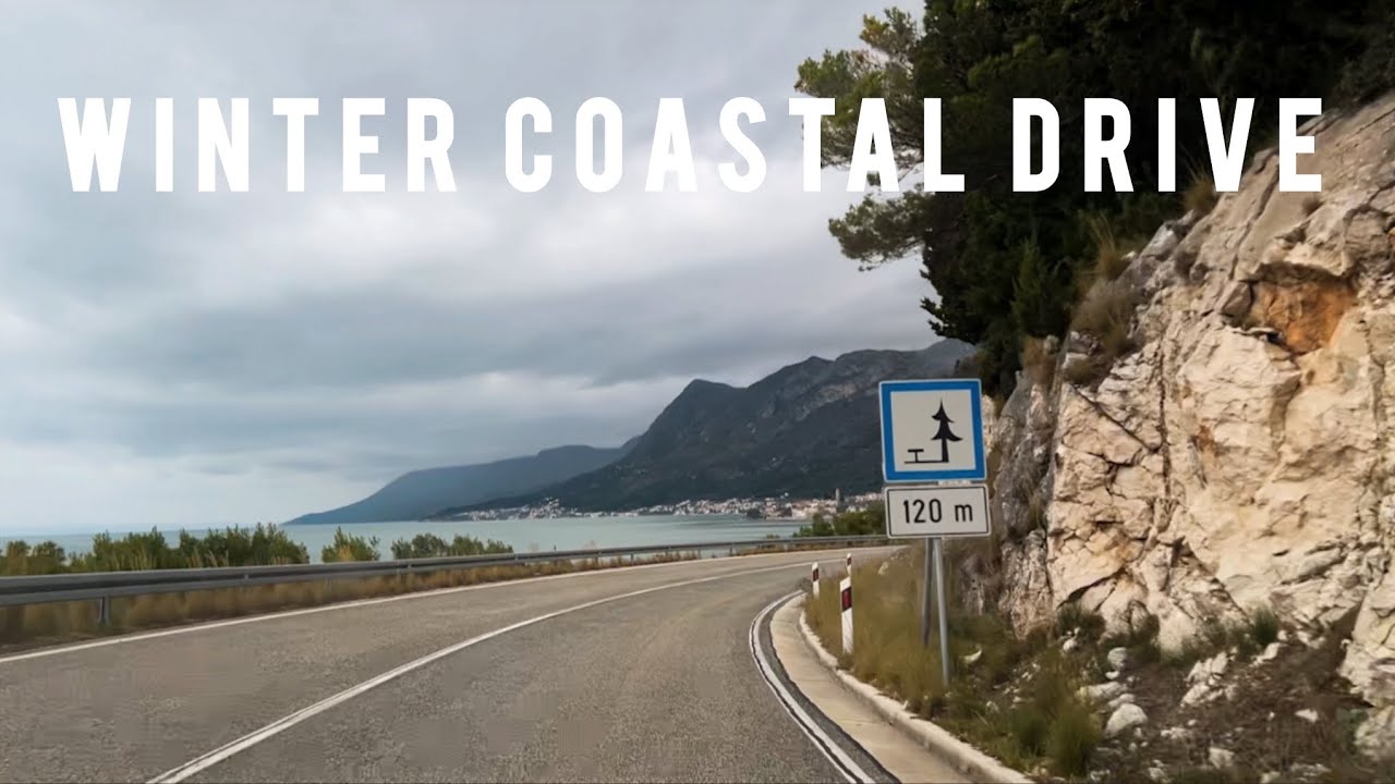 Winter Drive Along the Makarska Riviera | Gradac Toward Igrane