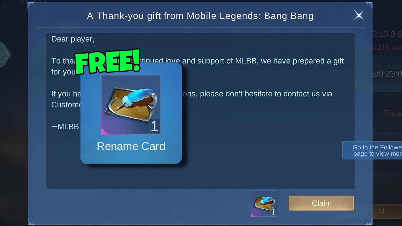 UNLOCK FREE RENAME CARD NOW | NEW MLBB EVENT TRICK REVEALED!