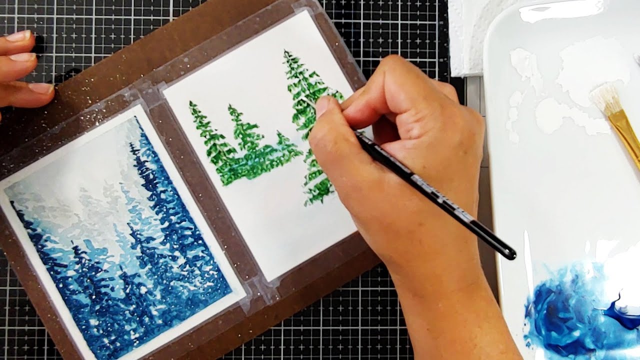 2 SIMPLE ways to WATERCOLOR interesting TREES