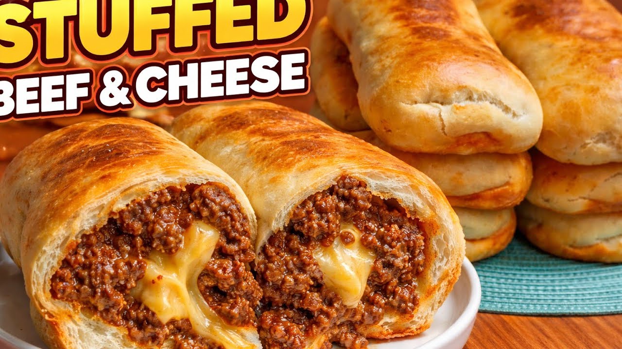 You'll Be Obsessed With These Cheesy Beef Stuffed Bread Rolls!🤤