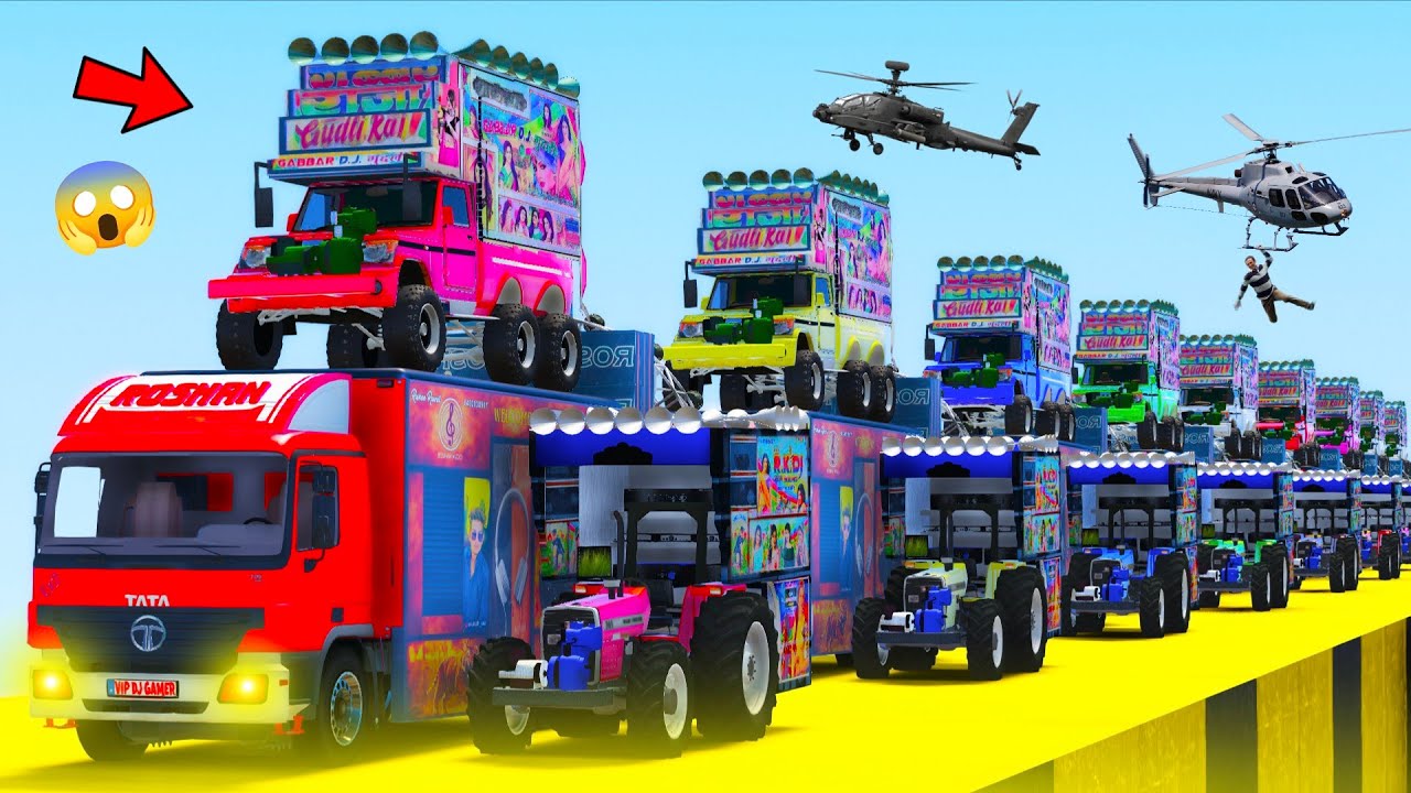 Motu Patlu ने किया Biggest Indian dj Super Mega Ramp Challenge 😱😱😱 GTA-5