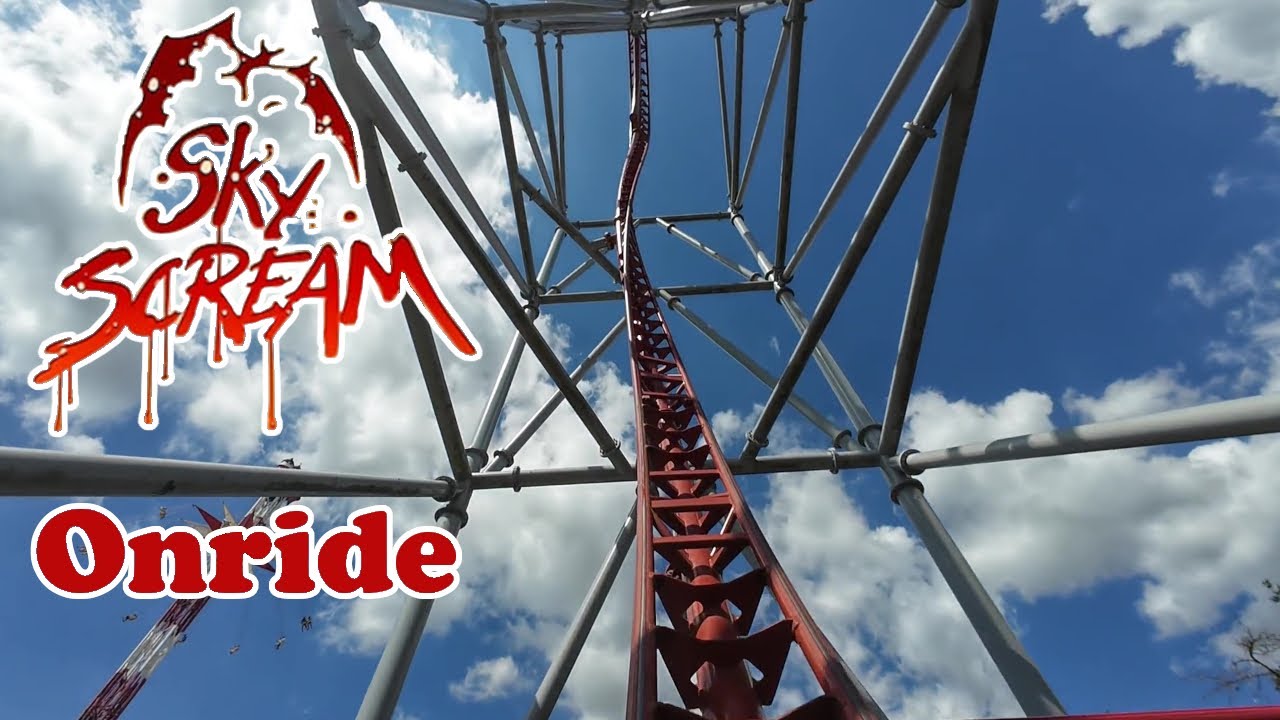 Sky Scream Onride - Front-Row | Plopsaland Deutschland