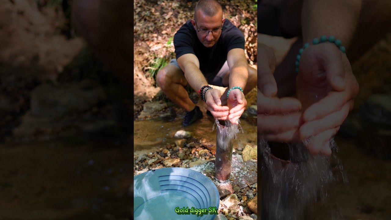 ⛏️ Crushing Rocks for REAL Gold! 🪙 Gold Panning in a Mountain Stream 🐾