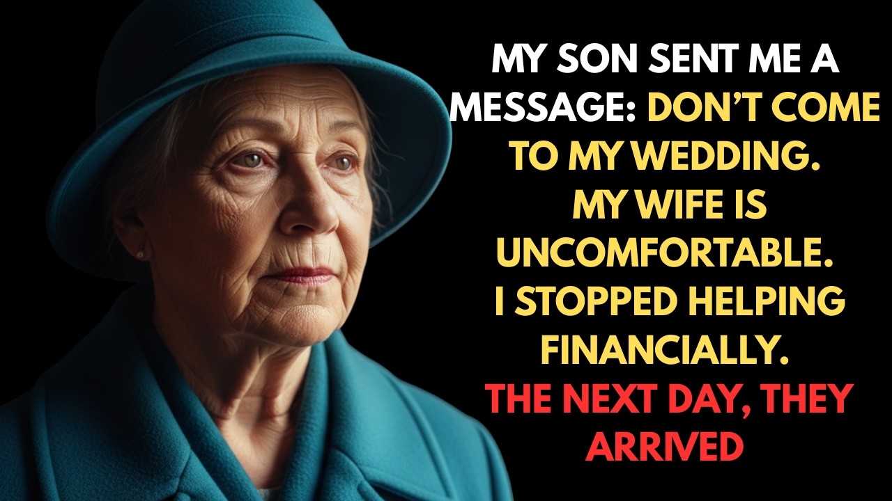 MY SON SENT ME A MESSAGE: DON'T COME TO MY WEDDING, MY WIFE IS UNCOMFORTABLE. I STOPPED...