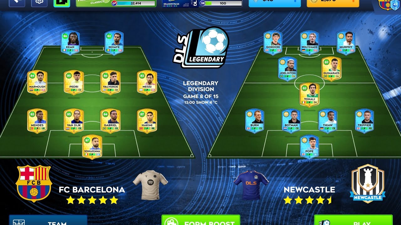 DLS 26 Gameplay| Game 63: Barcelona vs Newcastle