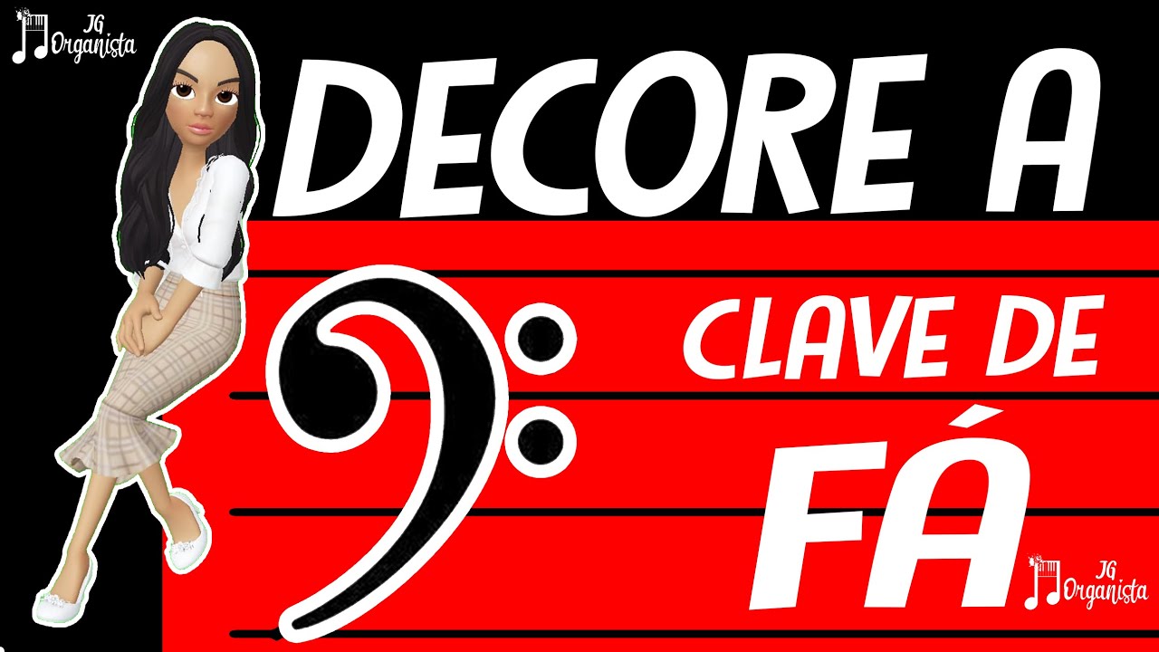 Como decorar a Clave de FÁ *FÁCIL - JG Organista