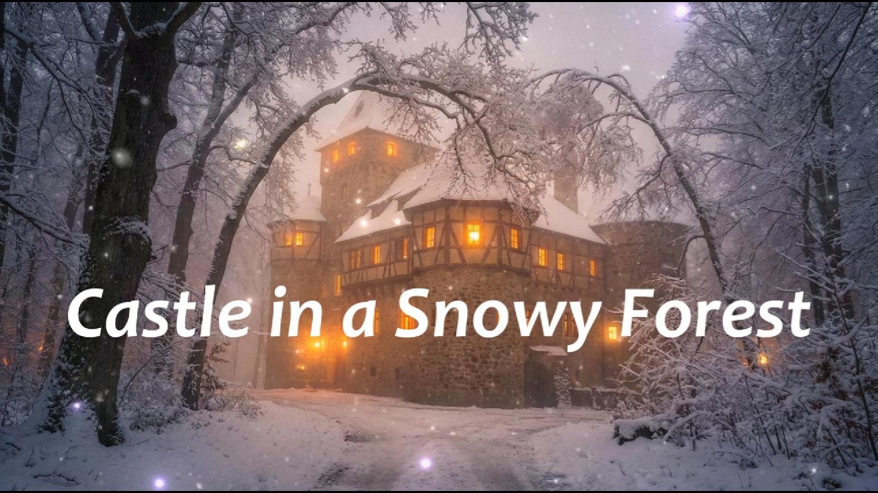 Castle in a Snowy Forest ❄ Cozy Reading Night