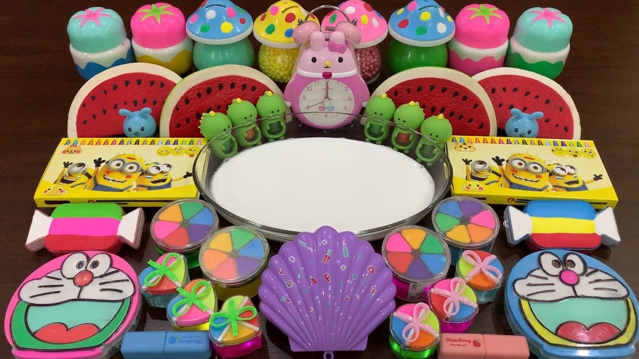 Relaxing with Slime - Mixing Random Things Into GLOSSY Slime ! Best Slime #532