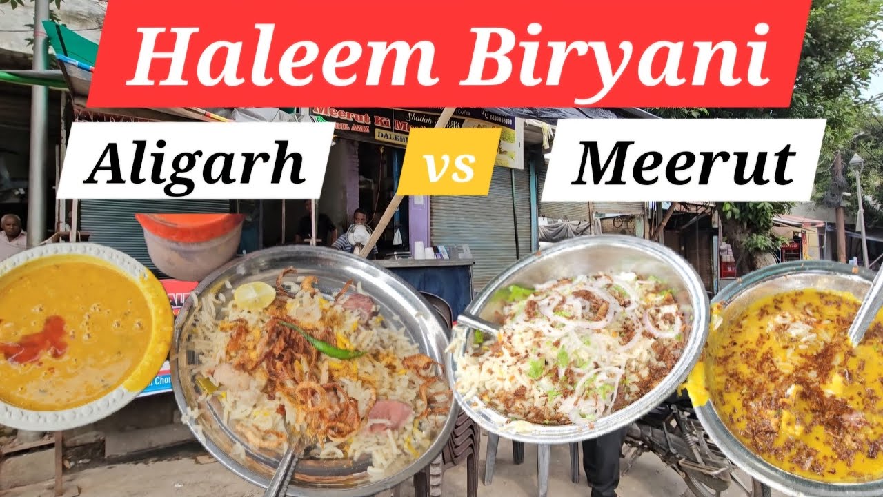 कौन सा हलीम बिरयानी है Best | Aligarh Vs Meerut Haleem Biryani Comparison | Aligarh Street Food
