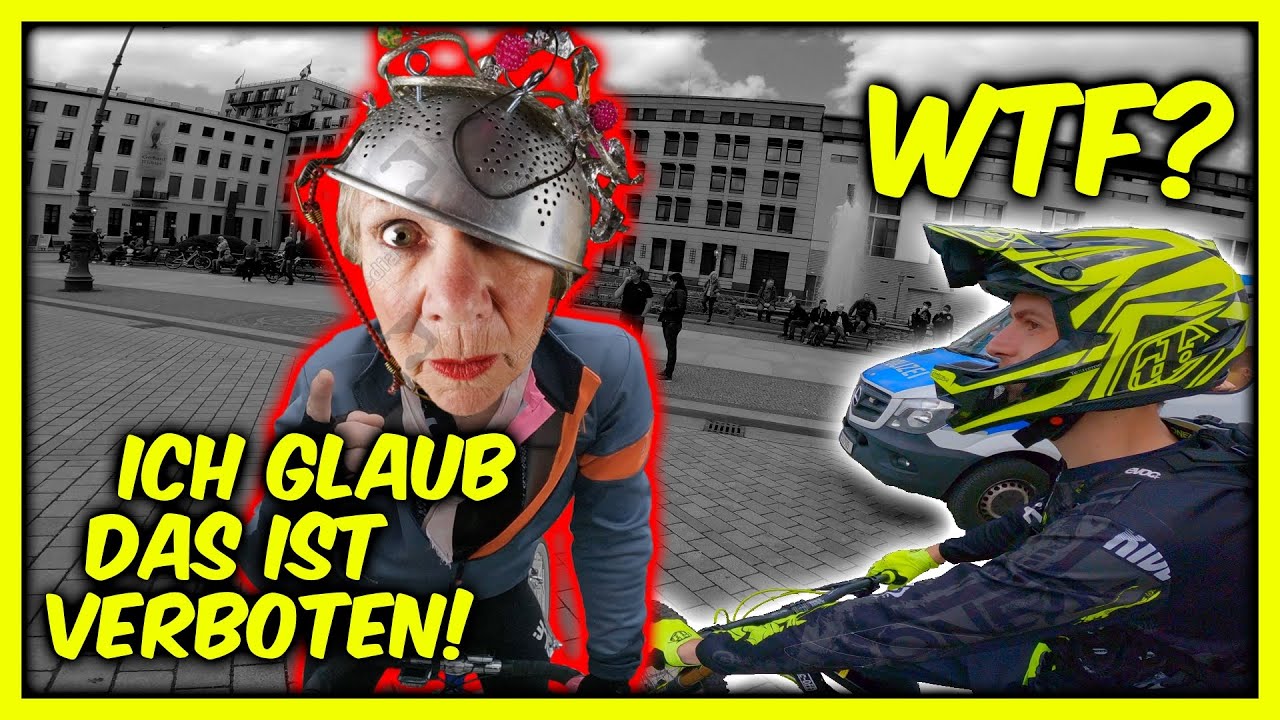 Verrückte Oma spricht uns an 😂 #MTB #crazypeople
