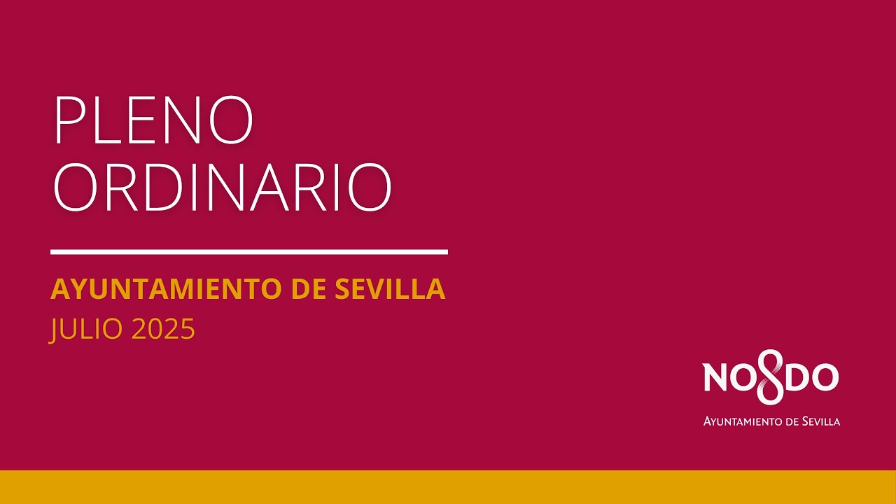 Pleno Ordinario del Ayuntamiento de Sevilla del 17-07-2025