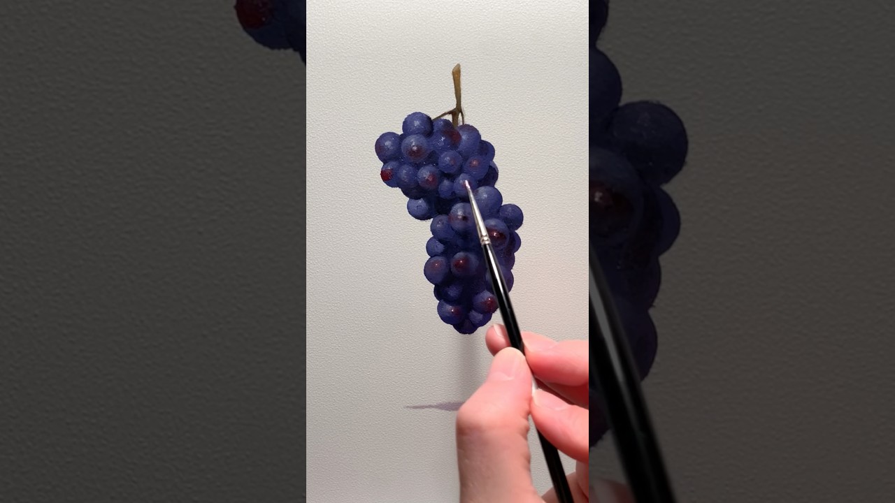 Painting a bunch of grapes #art #stilllife #oilpainting