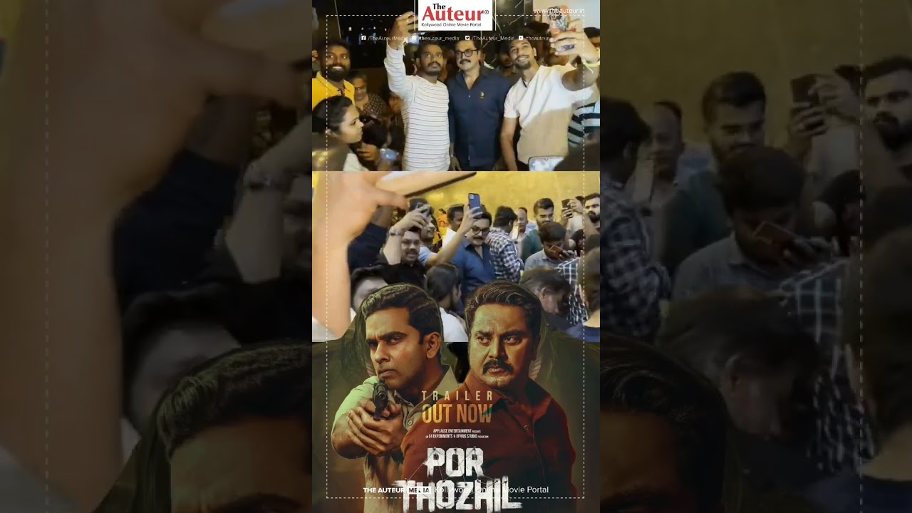 Sarathkumar watched Por Thozhil show with audience in KG Cinemas at Coimbatore #AshokSelvam