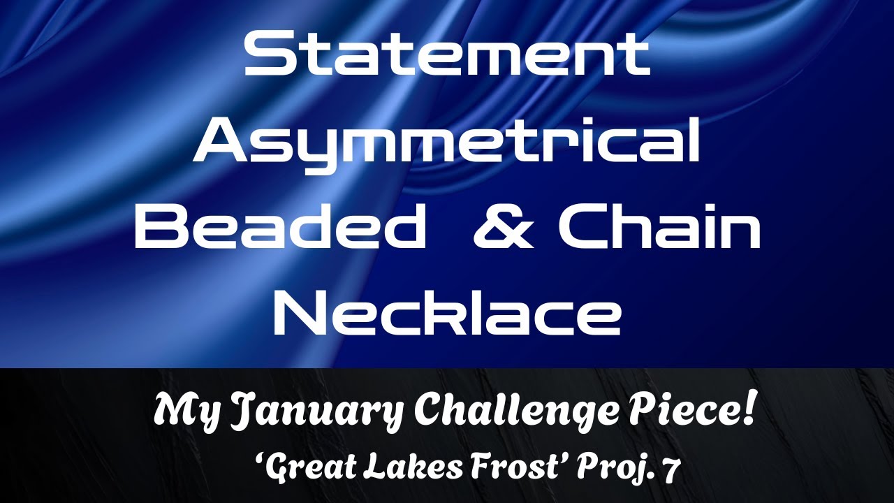 Statement Beaded & Chain Asymmetrical Necklace #necklacemakingwithbeads #jewelrytutorial
