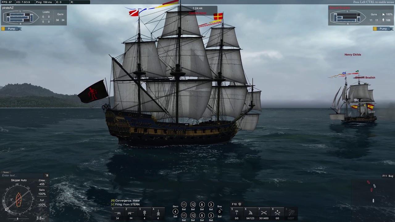 The war galleon Wapen Von Hamburg(4th rate)