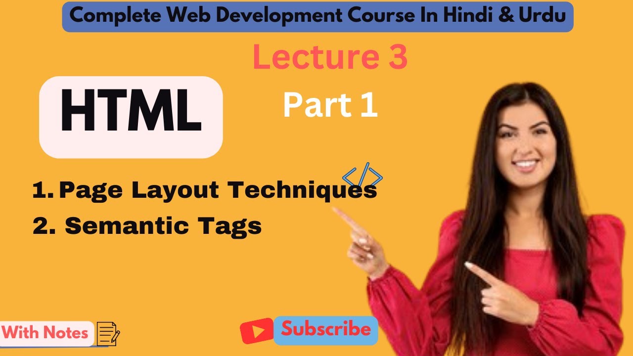HTML Tutorial: Header, Footer and Main Tag in HTML | Semantic Tags  | Web Development Tutorials #8