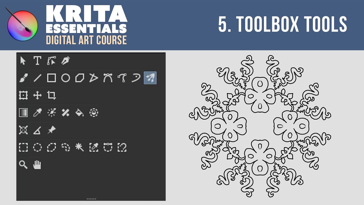 Krita Tutorial for Beginners - Toolbox Tools (Lesson 5) 🎨