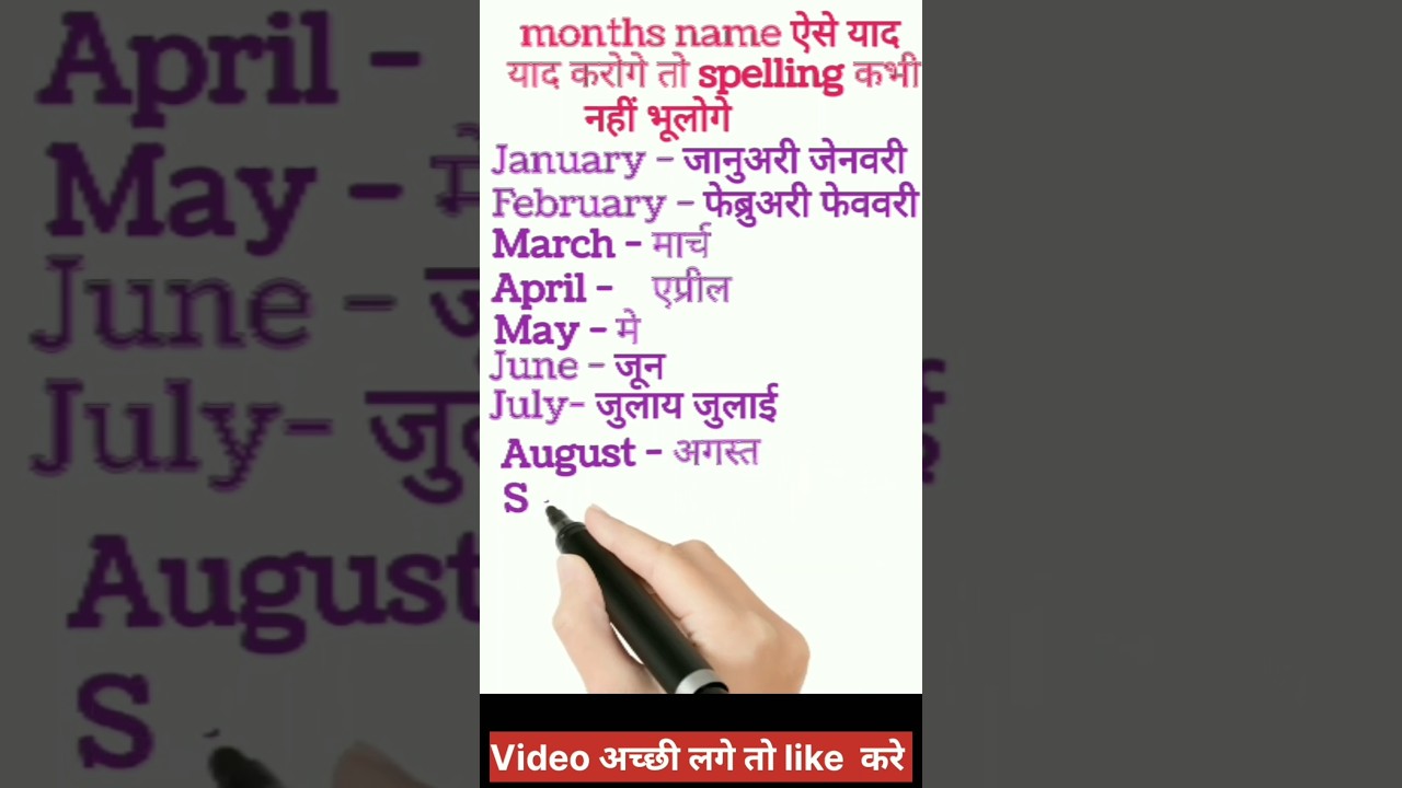 months name for kids|January February|महीनों के नाम|months name in English 