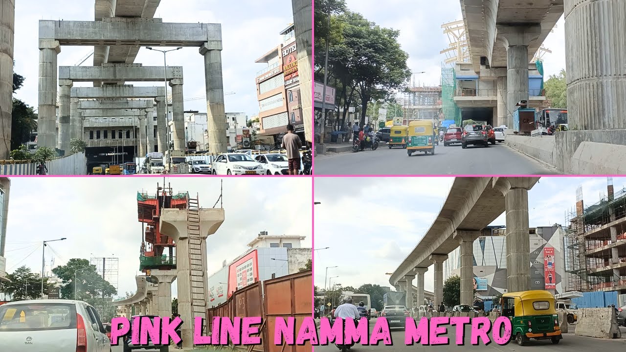 Pink line Namma metro construction progress