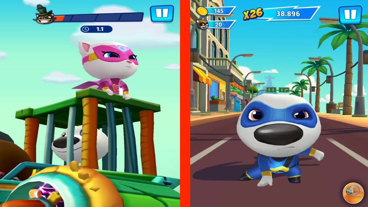 Talking Tom Hero Dash - TALKING HANK Unlocked Gameplay