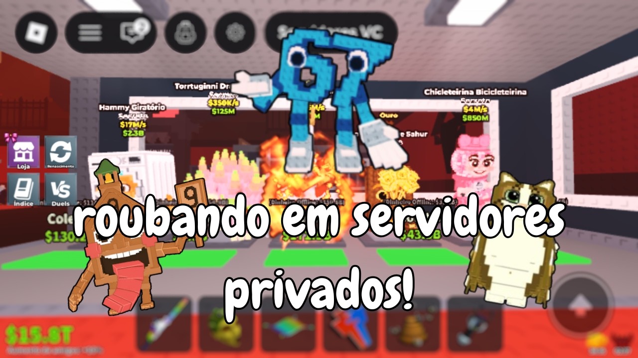 🔥ROUBANDO BRAINROTS EM SERVIDORES PRIVADOS NA NOVA ATUALIZAÇAO DO ROUBE UM BRAINROT!- deu bom?!