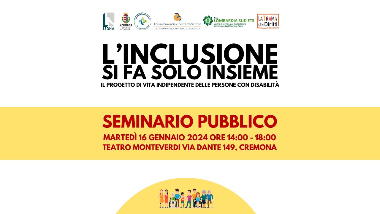 L’inclusione si fa solo insieme - il progetto di vita indipendente delle persone con disabilità