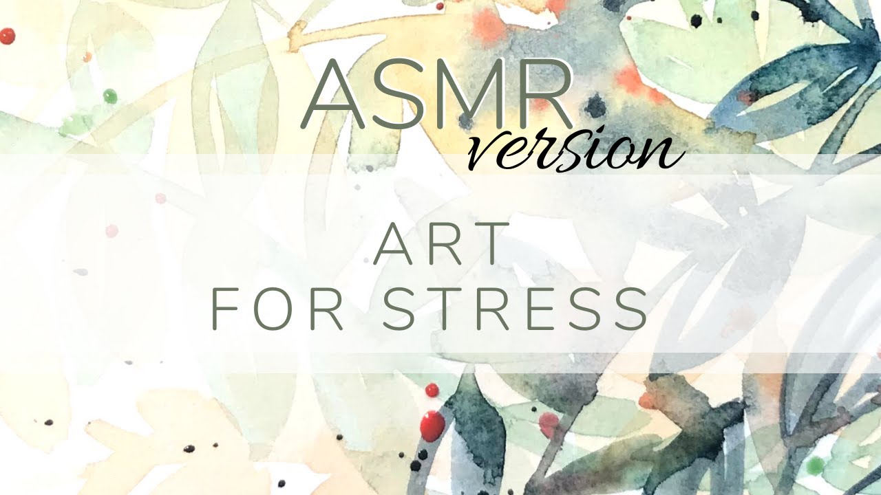 (ASMR) Meditative Watercolor Leaves l Healing Watercolors Self Therapy l ASMR No Talking Watercolor