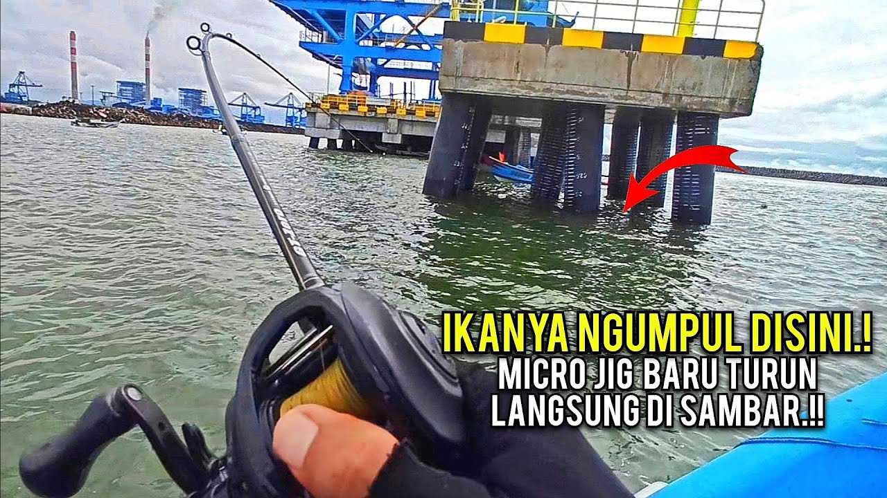 Mancing Ikan Baby Gt Di Pltu Cilacap Dapat Banyak Strike Pakai Micro jig 15gram.!