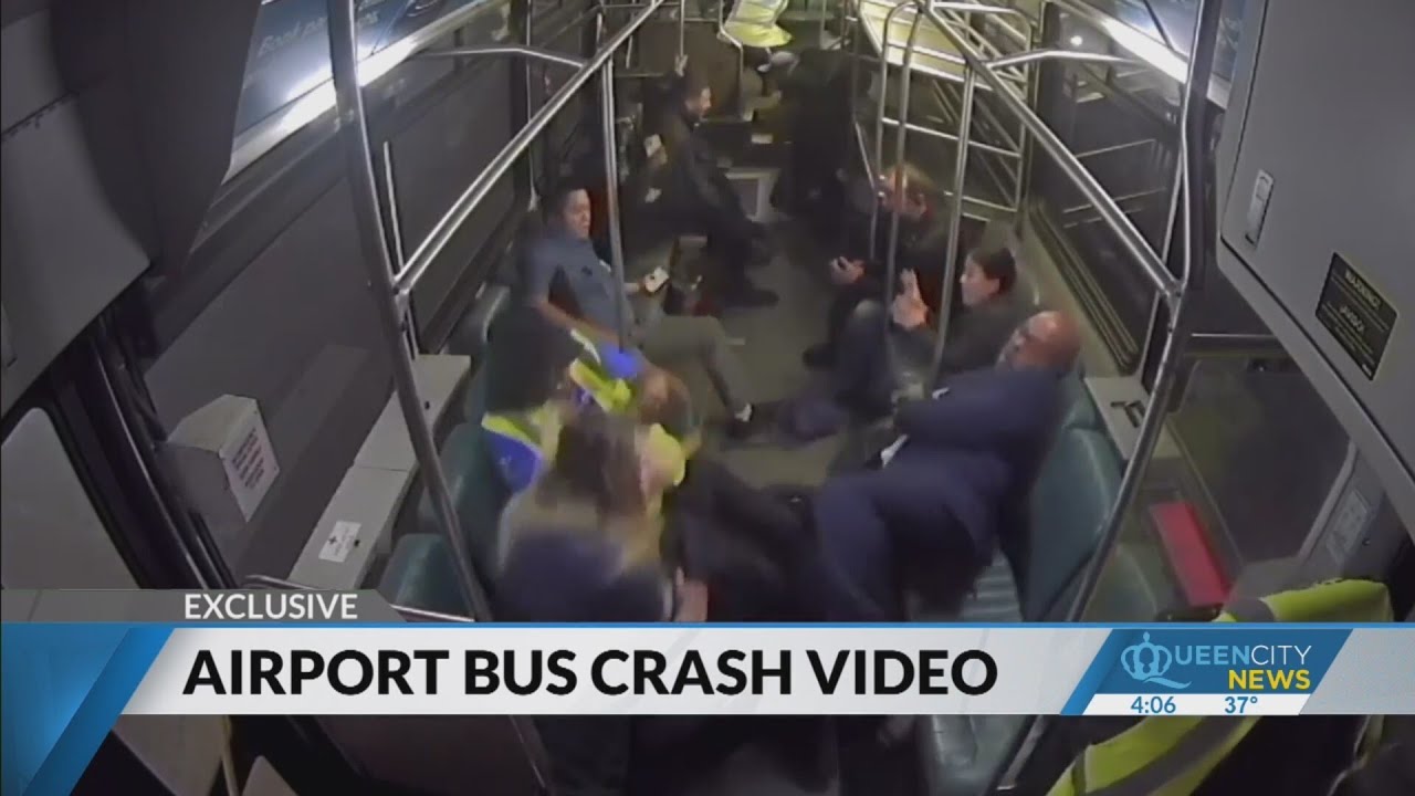 EXCLUSIVE: Video shows the moments buses crashed at CLT Airport