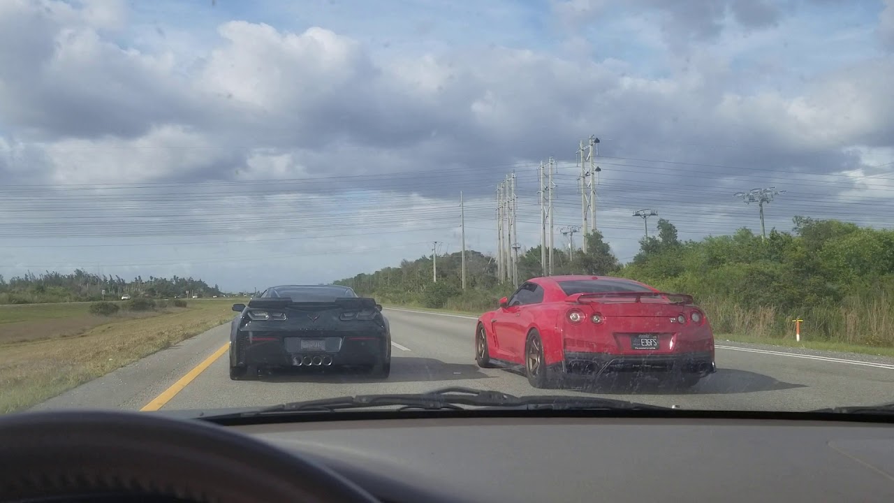 Magnuson 2650 C7 Z06 vs Big Turbo Nissan GTR / 1500whp Nissan GTR
