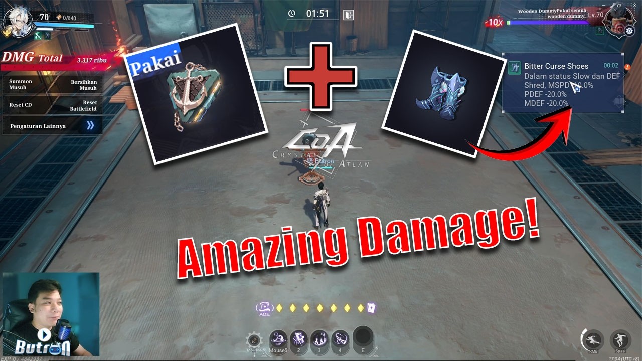 Bitter Curse Shoes + Ironhook Deck, Damage Magician Jadi Gila?! ( Full Test ) | Crystal of Atlan