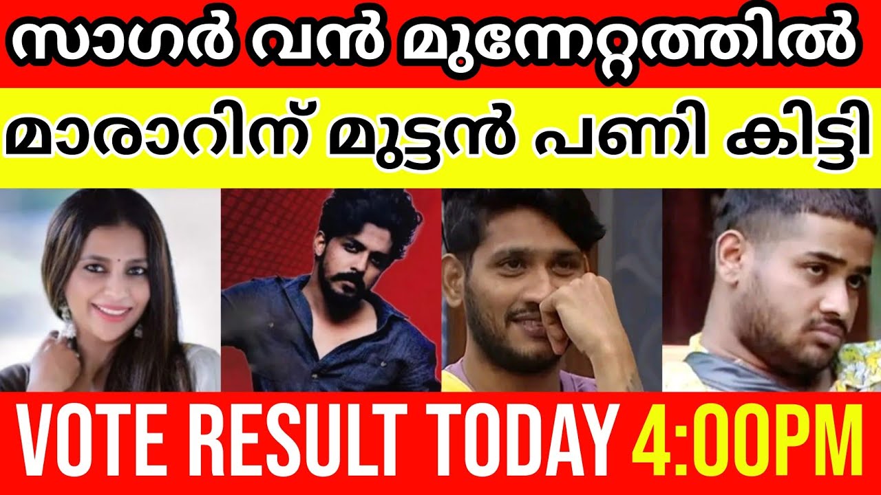 🔴LIVE : Voting Results Today 4:00PM | Bigg Boss Malayalam Season 5 Today Vote Results #bbms5