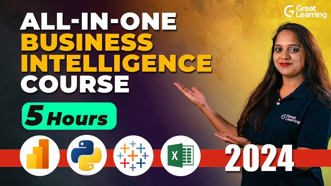 Business Intelligence Tutorial for 2024 with Power BI, Tableau, Python and Excel Dashboard