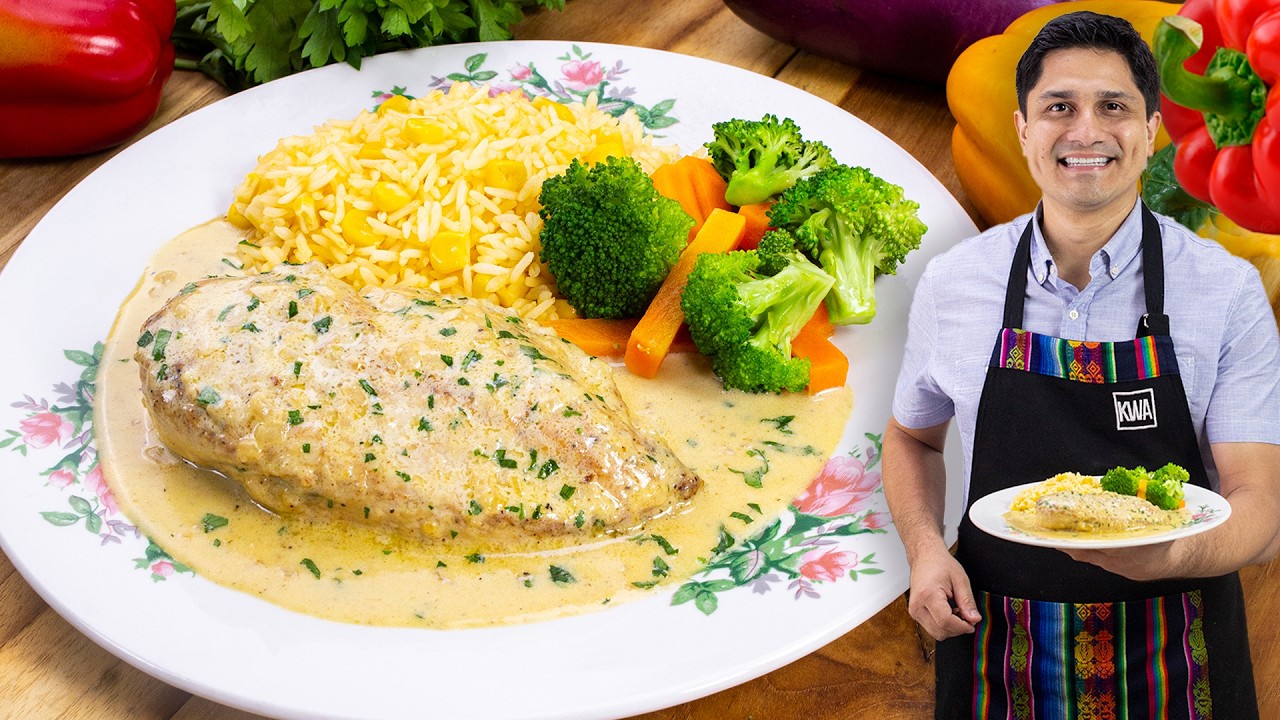 La receta de POLLO A LA CREMA m&aacute;s FACIL | KWA