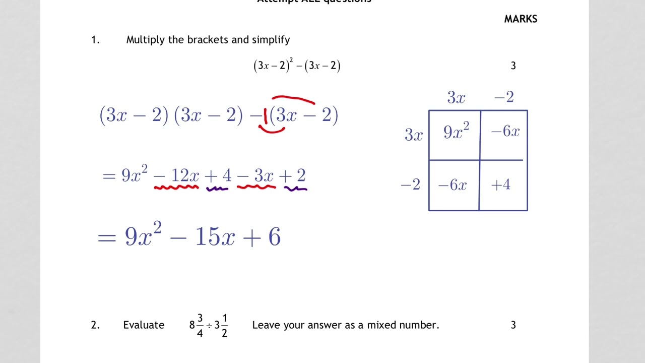 Expanding Brackets 1