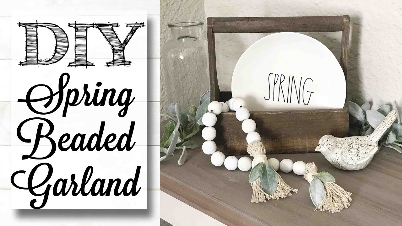 DIY Spring Farmhouse Beaded Garland